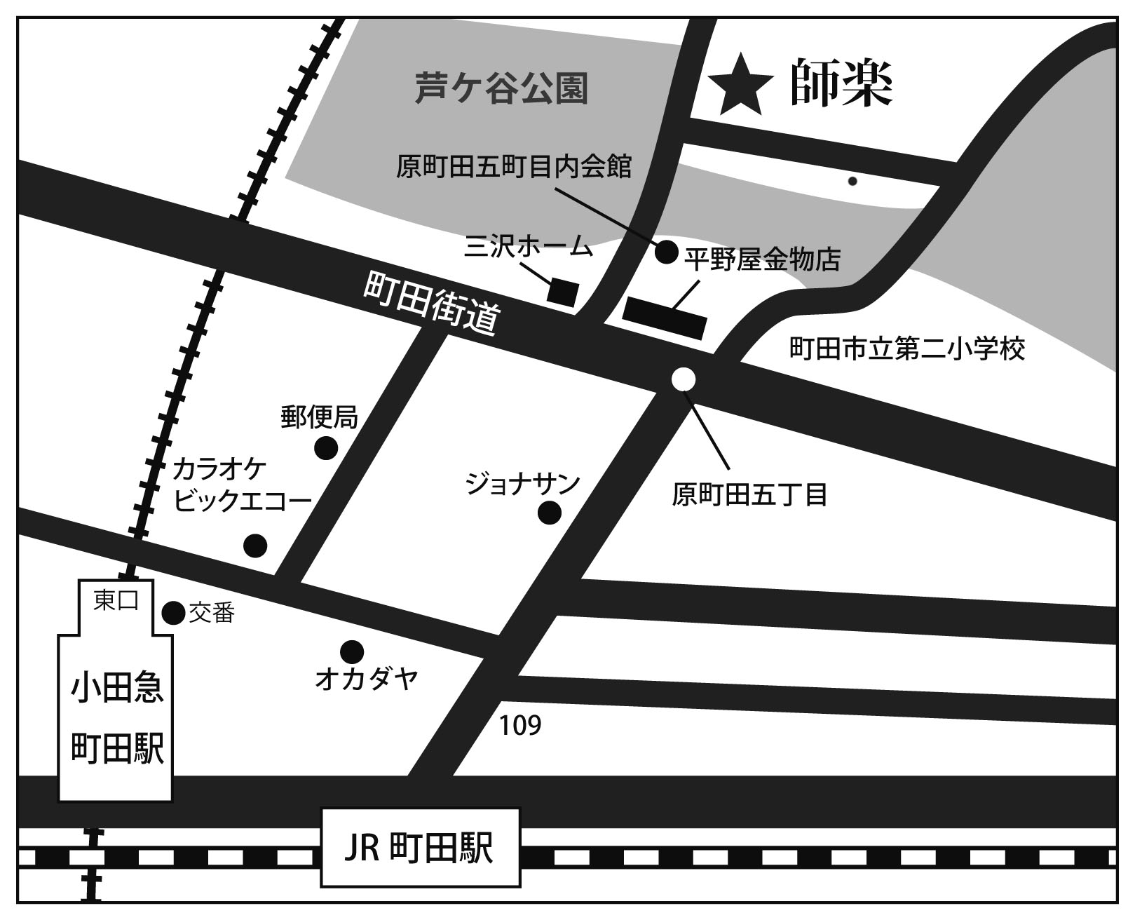 Map 道案内 東京 神奈川県の境にある町田市 相模原市陶芸教室師楽